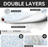 RAY STAR Shelf Liner, Non-Adhesive Wisteria Blue Floral Kitchen Cabinet Liner, Strong Grip Non-Slip Waterproof (12 Inch