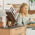 2 UHBC012H YMYNY Tier Tree Bookshelf, Small Bookcase, Modern Wood Book Storage Rack Organizer, Freestanding Book Shelf