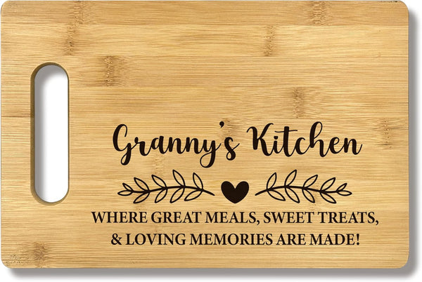 Granny Gifts, Granny's Kitchen Bamboo Cutting Board Decor, Gifts for Granny, Mothers Day Gifts for Grandma