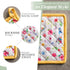 Maison d' Hermine 100% Cotton Oven Mitt & Pot Holder Set, Heat Resistant BBQ Cooking Gloves, Happy Florals