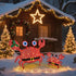 Set 2 2D Prsildan Outdoor Christmas Decorations - of LED Lighted Crab Yard Decor, Battery Operated Holiday Lawn Figures