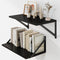 Heimlove Black Deep Floating Shelves for Wall, 16W x 8D Wood Wall
