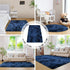 6x9 duduta ft Navy Blue Rectangle Fluffy Rug, Tie-Dyed Shag Fuzzy Plush Rectangle Carpet for Bedroom Nursery Living