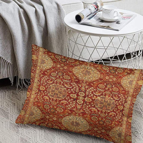Kaleidee 24 12"x20" Ottoman Court Carpet Print Throw Pillow Covers Soft Velvet Decorative Throw Pillowcases Cushion