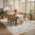 5x7 Joydeco Boho Floral Light Pink Area Rugs for Bedroom Girls Playroom, Machine Washable Kids Room Nursery Rug Non