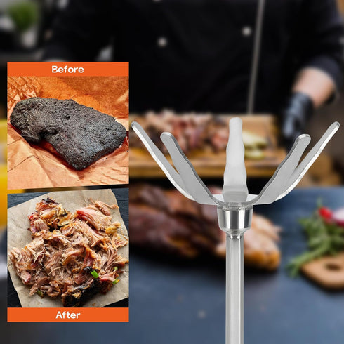 onlyfire 4 Inch Stainless Steel Pork Puller for Use with Standard Hand Drill