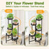 NQW 5 Tall Plant Stand Indoor Outdoor, Corner Metal Flower Pot Stands for Multiple Plants, Tier Heavy Duty Plant Shelf