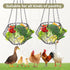 2PCS Hanging Chicken Feeder, Chicken Toys for Coop, Foldable Large Poultry Vegetable Fruits Feeder Basket with Hanging
