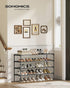 4-Tier 11.7 36.1 27.7 Inches, ULSH034BH01 SONGMICS Shoe Rack, Shoe Storage Organizer, Space-Saving, x x Entryway, Metal