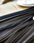 BOXAN Gorgeous Black Silky Sheer Table Runner, 30x120 Inch for Romantic Wedding Decor, Chic Bridal & Baby Shower