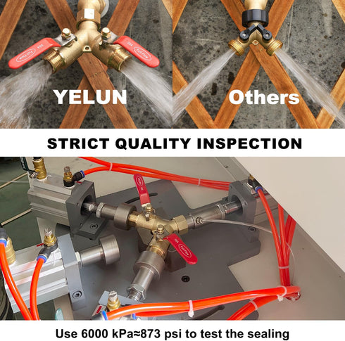 2 Garden Hose Splitter Full Flow Splitter No Restricted-Flow Connector Heavy Duty Brass Hose y Splitter, way High Flow