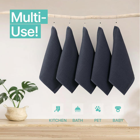 Sets, 14 14 Inches, 14" 14") Kitchen Towels and Dishcloths X Absorbent Dish Towels for Kitchen, Microfiber Cleaning