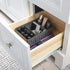Simplify 3 Compartment Stackable Bin with Adjustable Dividers, Drawer Organizer, Storage Basket for Office, Desk