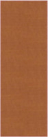 Kapaqua Custom Length Solid Color Runner Rug, Non-Slip Rubber Backing for Hallway, Stair, Kitchen, Living Room, Burnt