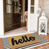 KILOCOCO Beige Striped Rug, 2.3'x3.6' Hand Woven Cotton Washable Indoor Outdoor Doormats for Front
