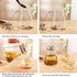 30.5oz/900ml CNGLASS Glass Teapot Stovetop Safe,One-Touch Clear Tea Kettle,Blooming and Loose Leaf Tea Maker