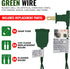 100 18 20 Gold Frost Christmas Lights on a Green Wire String, UL Approved, Indoor and Outdoor Use, Foot of Lighted