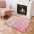 2x3 Small Area Rug Unicorn Rainbow Rugs for Girls Bedroom Soft Fluffy Shag Fuzzy Pink Carpet Princess Rug for Girls