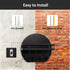 Key Holder for Wall, 9.8 Inch Apartment Decor with Shelf and 8 Key Hooks, Black Wood Hanger