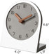Wooden Silent Non-Ticking Battery Operated Clock - Decorative Small Mini Analog for Home and Office (White)