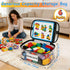Blissleaf 6 Pack Extra Large Clear Toy Storage Bag with Name Tag,Waterproof PVC Toy Organizer Bags with Zipper & Manual