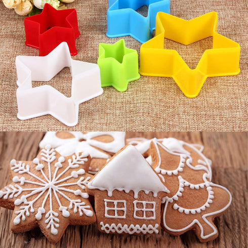 25 PCS Cookie Cutter Set, Multi-size Sandwich Fondant Cake Fruit Vegetable Shapes Cutter Set