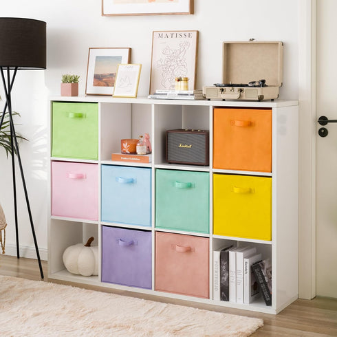 GRANNY SAYS 8-Pack Cube Storage Bins, 13x13x13 Collapsible Fabric Storage Organizer with Handle, Toy Baskets for Kids