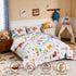 Sets 3-Piece Sets 2 ZRNBAST Twin Size Comforter for Boys Cartoon Cars Kids Bedding Soft and Lightweight White