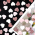 300pcs Rose-Gold Pink White Heart Confetti - Glitter Paper Decor for Valentines, Mothers Day, Engagement, Wedding, Baby