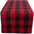DII Buffalo Check Collection, Classic Farmhouse Table Runner, 14x108, Red & Black