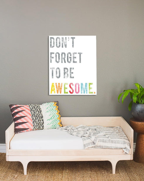 Children's Wall Art Print, Don't Forget to Be Awesome, 11x14, Kid's Room Decor