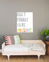 Children's Wall Art Print, Don't Forget to Be Awesome, 11x14, Kid's Room Decor