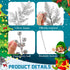 Moucuny Set Home(Silver,80 Christmas Glitter Artificial Picks Leaf Sprays Cedar Picks Glitter Berries Stems Tropical