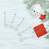 20 INCREWAY Pcs Lobster Knot Christmas Hook Decorative with Lobster Claws Hanging Metal Wire Clear Rhombic Crystal