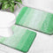 OLANLY Luxury Bathroom Rug Set - 2 Piece Soft Absorbent Microfiber Bath Rugs, Non-Slip Bath Carpet (Green)