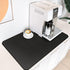 PoYang Coffee Mat, 16"x24" Rubber Backed Coffee Bar Mat, Absorbent Dish Drying Mat for Countertops (Black)