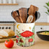 Hexagram Mushroom Decor Utensil Holder, Mushroom Kitchen Decor Ceramic Utensil Holder for Farmhouse Indoor Kitchen