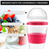 20 OZ Set 4 Tribello Overnight Oats Container With Lid, of Crunch Cups To Go, Portable Parfait Cup With Compartments