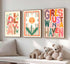 12x16 Inch, Set 3 Boho Floral Sun Nursery Wall Art Girls Just Wanna Have Fun Positivity Affirmation Rainbow Print