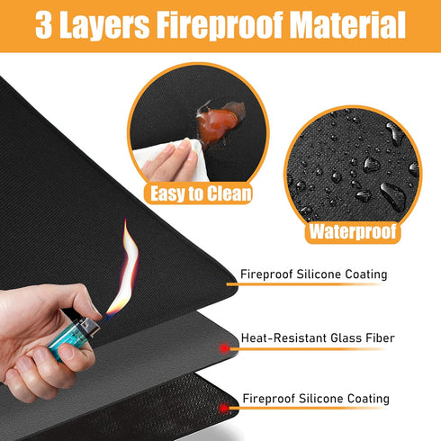 Heat Resistant Kitchen Mats for Countertop 24x36in, Coffee Bar Mat to Protect Quartz Countertop