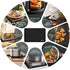 Heat Resistant Mat for Air Fryer Site, Fireproof Silicone Countertop Protector, Non-slip and Waterproof, Black