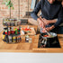 Counter Countertop Across-Star Lazy-Susan-Organizer-Spice-Rack, Rotating Spice Organizer For Cabinet Pantry, Seasoning