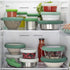 Food Huggers Gradual Green Replacement Lids for Glass Storage Containers, Silicone & Glass Lids, 100% Plastic Free, 1