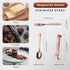 Cunhill 24 Pcs Charcuterie Accessories Mini Cocktail Tongs Small Serving Spoons and Appetizer Forks Stainless Steel Tongs Charcuterie Utensils for Valentine's Day Party(Rose Gold, Vivid Sharp Spoon) by Cunhill