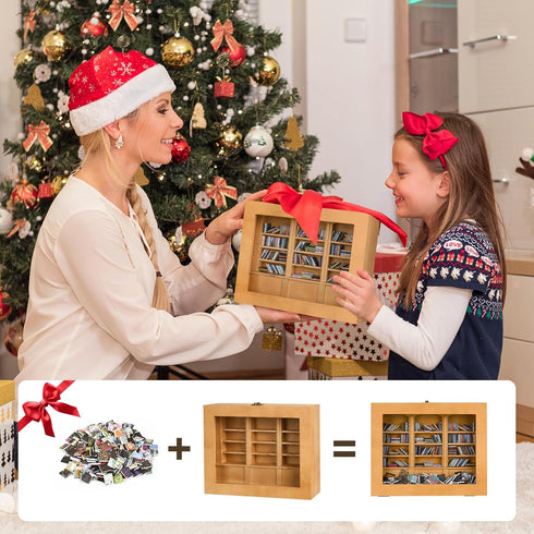 SIHPTO 300pcs Anxiety Stress Relief Mini Bookshelf with Mini BooksMiniature Library Decor for Book LoversIdeal for Home