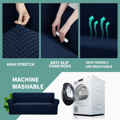YEMYHOM Couch Cover Latest Jacquard Design High Stretch Sofa Chair Covers for Living Room, Pet Dog Cat Proof Armchair