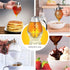 8oz 6" Hunnibi No Drip Glass Honey Dispenser with Plastic Top - Honeycomb-Style Syrup Server and Bee-Themed Storage Jar