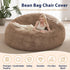 5FT, Fluffy Bean Bag for Stuffed Animals Storage, Faux Fur Washable Bean Bag Chair Cover(No Filler) for Textile Plush
