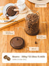 Glass Coffee Jar for Coffee Bar, 900 ml Pop Top Airtight Container with CO2 Valve, 30 Oz Coffee Storage Canister, Brown