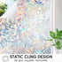 DUOFIRE Rainbow Window Clings for Glass Windows, 3D Decals Decorative Stained Glass Film, 23.6 x 78.7 inches